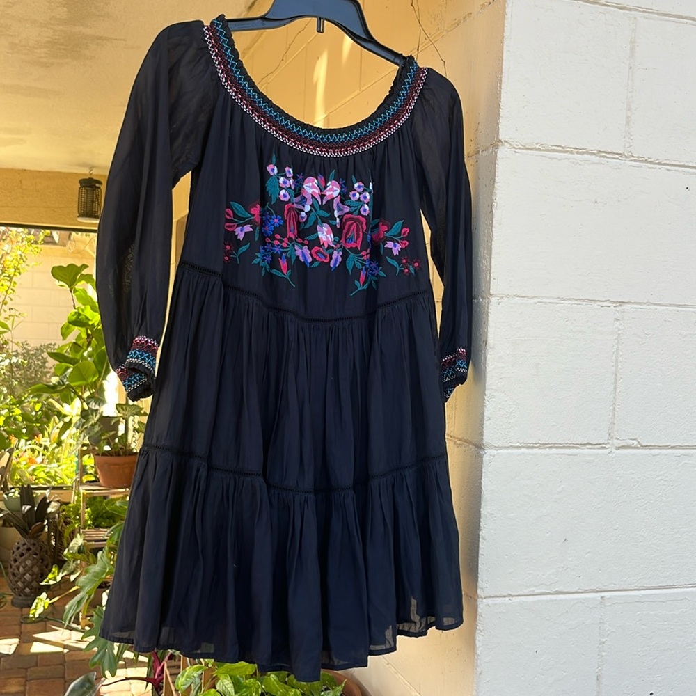 Free People dress with embroidery. Size S. NWOT